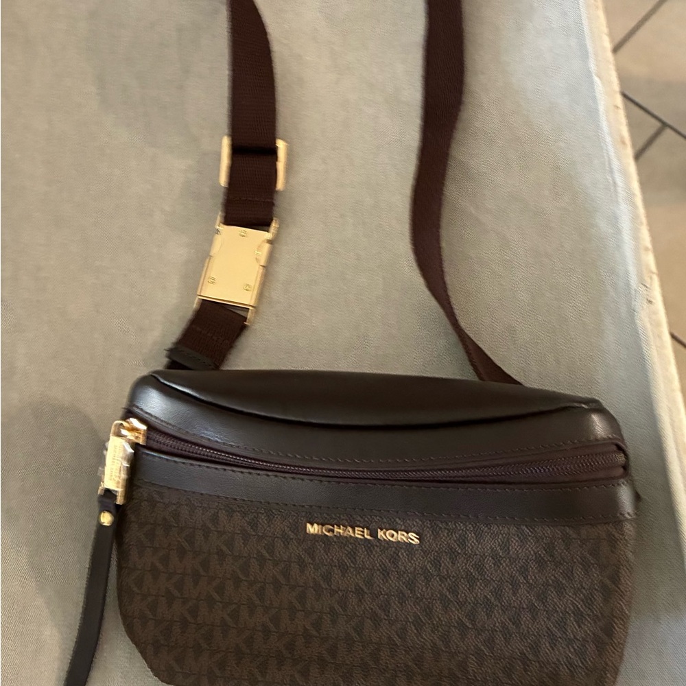 MICHAEL Michael Kors Brown and Gold Belt Bag